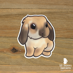 Broken chocolate tort lop bunny sticker