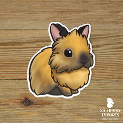 Black tort lionhead sticker