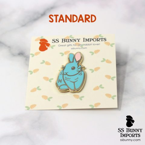 Pisces bunny horoscope hard enamel pin