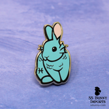 Pisces bunny horoscope hard enamel pin
