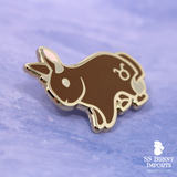 Taurus bunny horoscope hard enamel pin