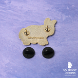 Taurus bunny horoscope hard enamel pin