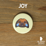 Lop bunny emote pinback buttons