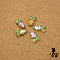 Mini carrot hard enamel pins