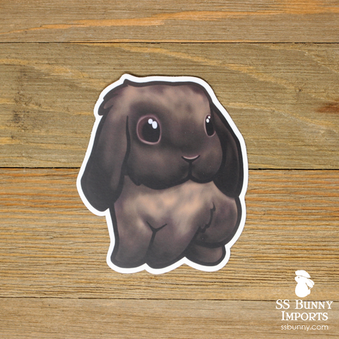 Black tort lop bunny sticker