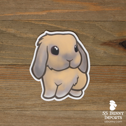 Lilac tort lop bunny sticker - Allison