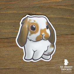 Broken orange lop rabbit sticker