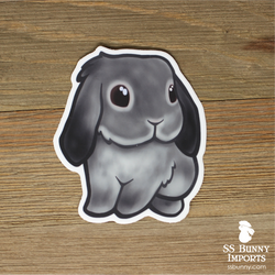 Chinchilla lop rabbit sticker