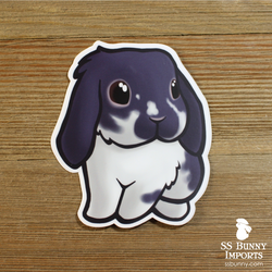 Broken blue lop rabbit sticker - Pip