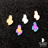 Mini rabbit silhouette enamel pin