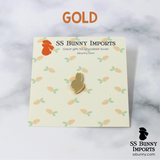 Mini rabbit silhouette enamel pin