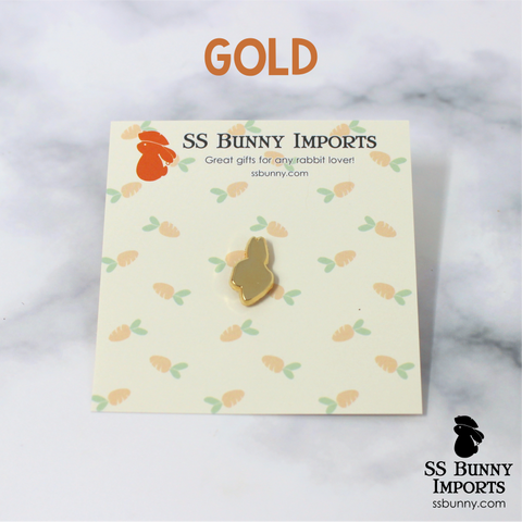 Mini rabbit silhouette enamel pin