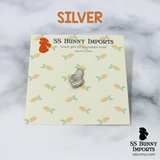 Mini rabbit silhouette enamel pin