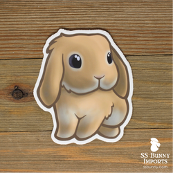 Cream lop rabbit sticker