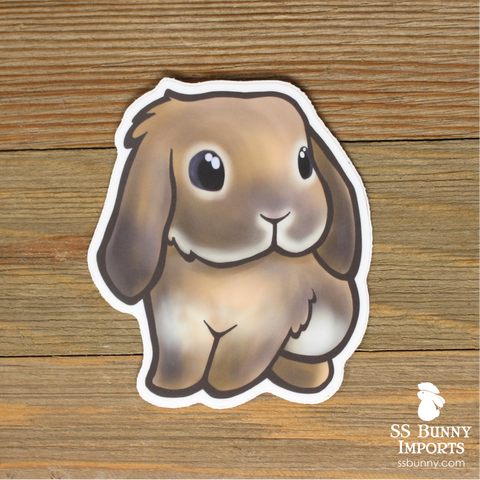 Lilac agouti lop rabbit sticker