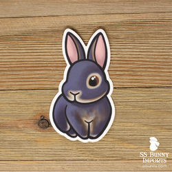 Blue otter rabbit sticker