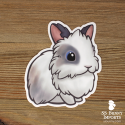 Vienna-marked blue tort lionhead sticker - shookoofeh