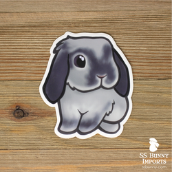 Smoke pearl marten lop bunny sticker