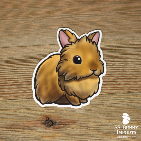 Orange lionhead sticker