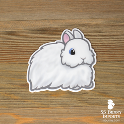 Blue-eyed white dwarf Jersey Wooly sticker