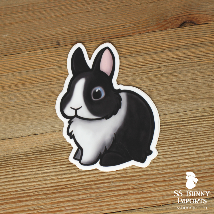Black Vienna-marked dwarf rabbit sticker – SS Bunny Imports