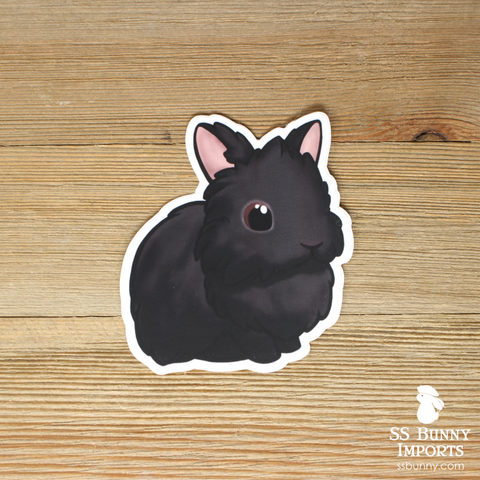 Black lionhead sticker