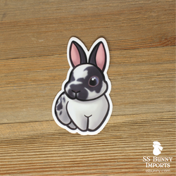 Broken blue rabbit sticker