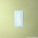 Alert bunny silhouette decal