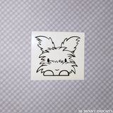 Peeking Angora bunny decal