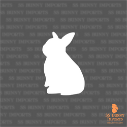Baby bunny silhouette decal