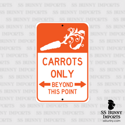 Carrots only beyond this point sign