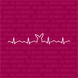 Rabbit heartbeat decal