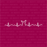 Rabbit heartbeat decal