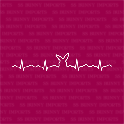 Rabbit heartbeat decal