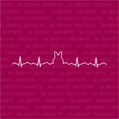 Dwarf bunny heartbeat decal