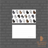 Dwarf bunny pattern luggage tag
