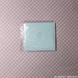 Stick figure dwarf bunny decal