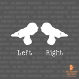 English Lop silhouette decal
