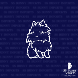 Fluffy lionhead rabbit decal