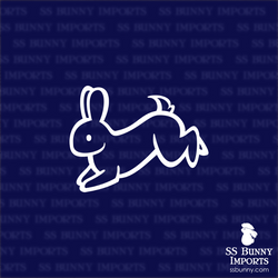 Jumping rabbit decal