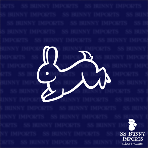 Jumping rabbit decal