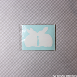 Kissing bunnies silhouette decal