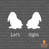 Loppy bunny silhouette decal