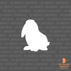 Loppy bunny silhouette decal