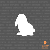 Loppy bunny silhouette decal
