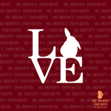 Half lop bunny love decal