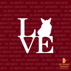 Lionhead bunny love decal