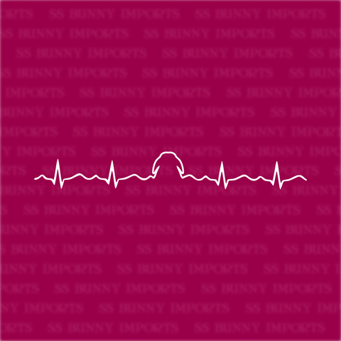 Lop bunny heartbeat decal