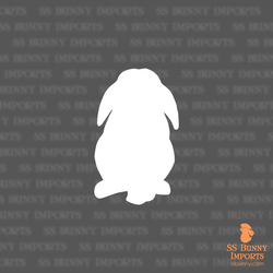 Mini Lop silhouette decal