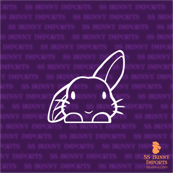 Peeking half lop rabbit decal